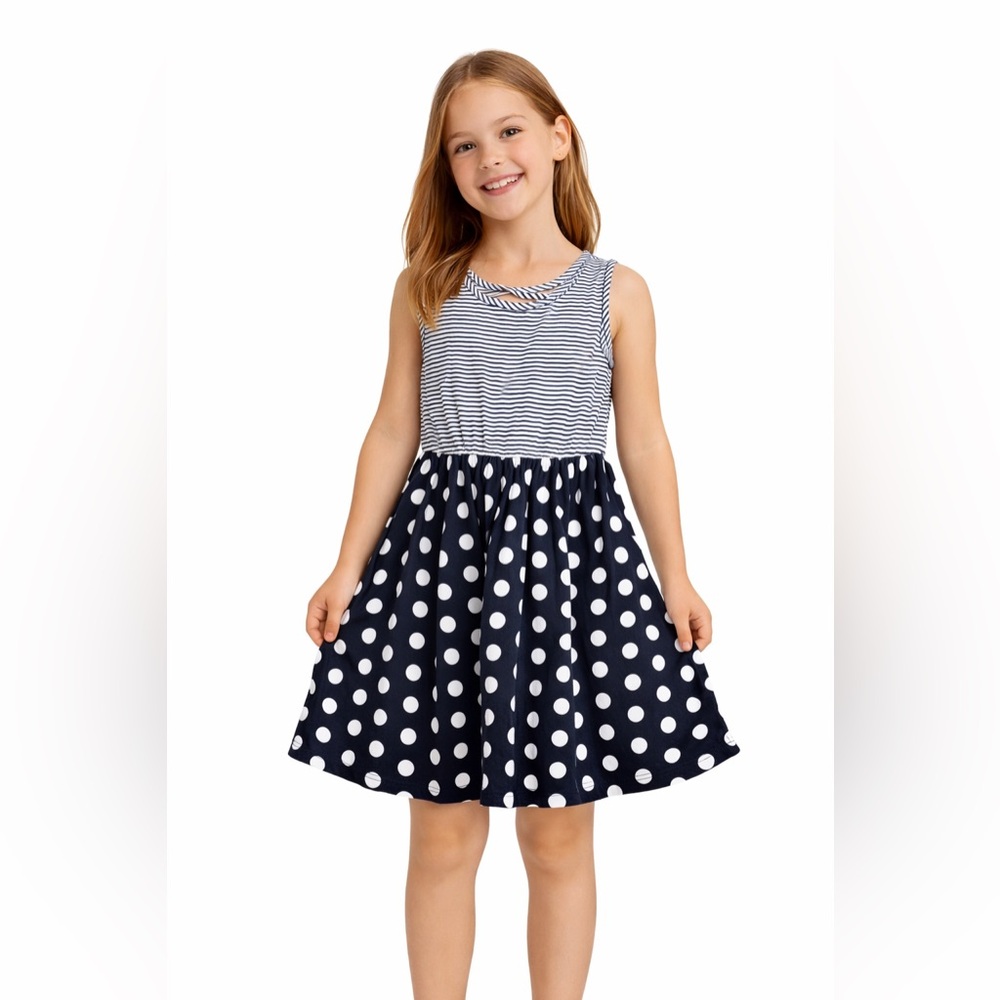 Lily Bleu White and Blue Casual Sundress